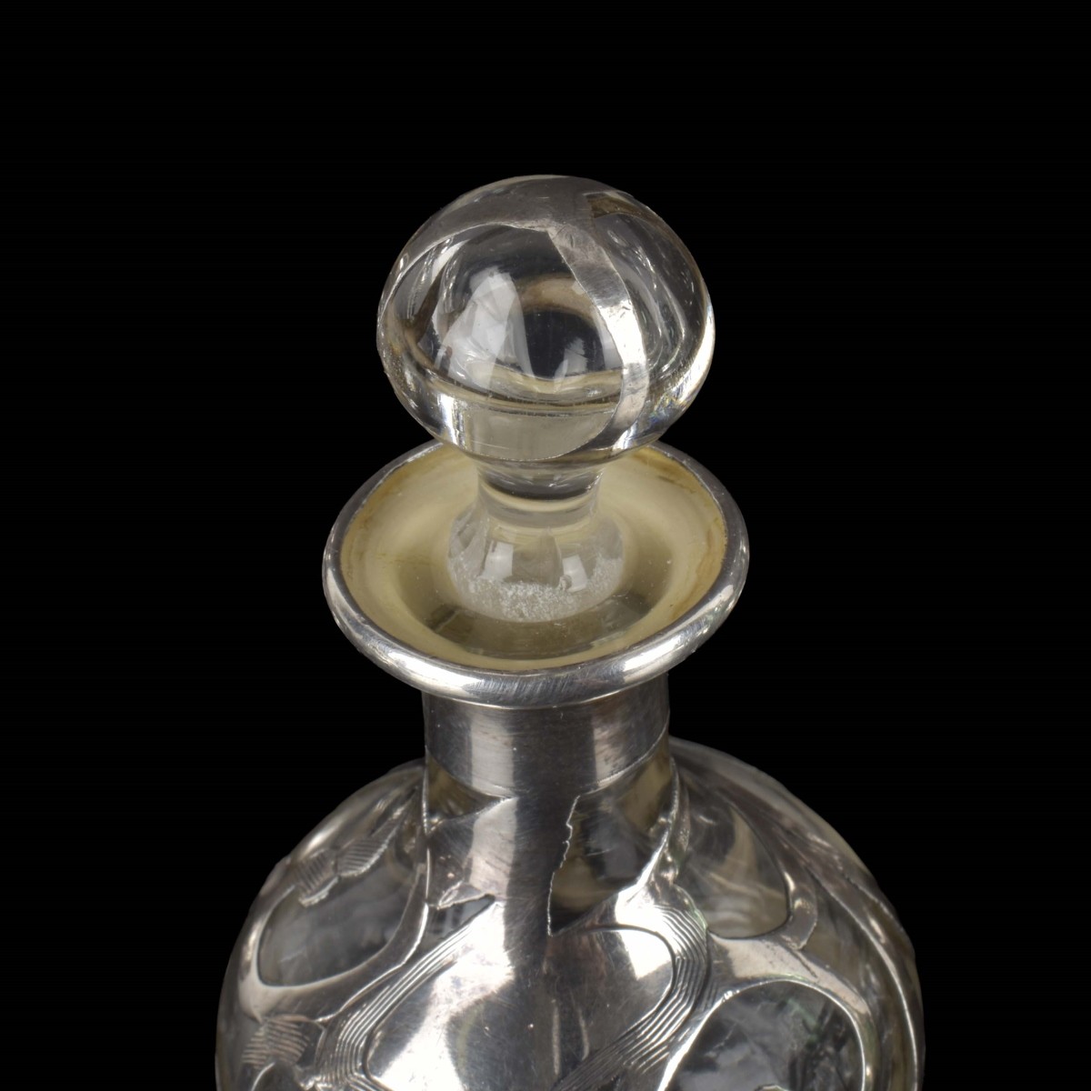 Art Nouveau Silver Overlay Bottles