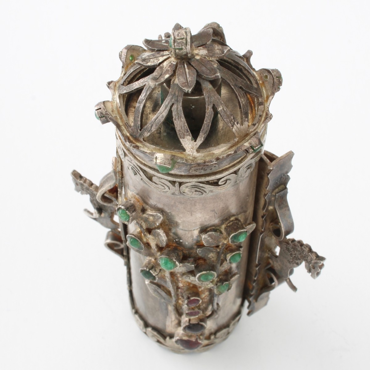 Gemstone and Sterling Miniature Aron Kodesh