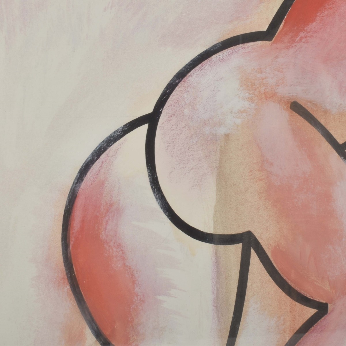Abstract Watercolor of a Nude