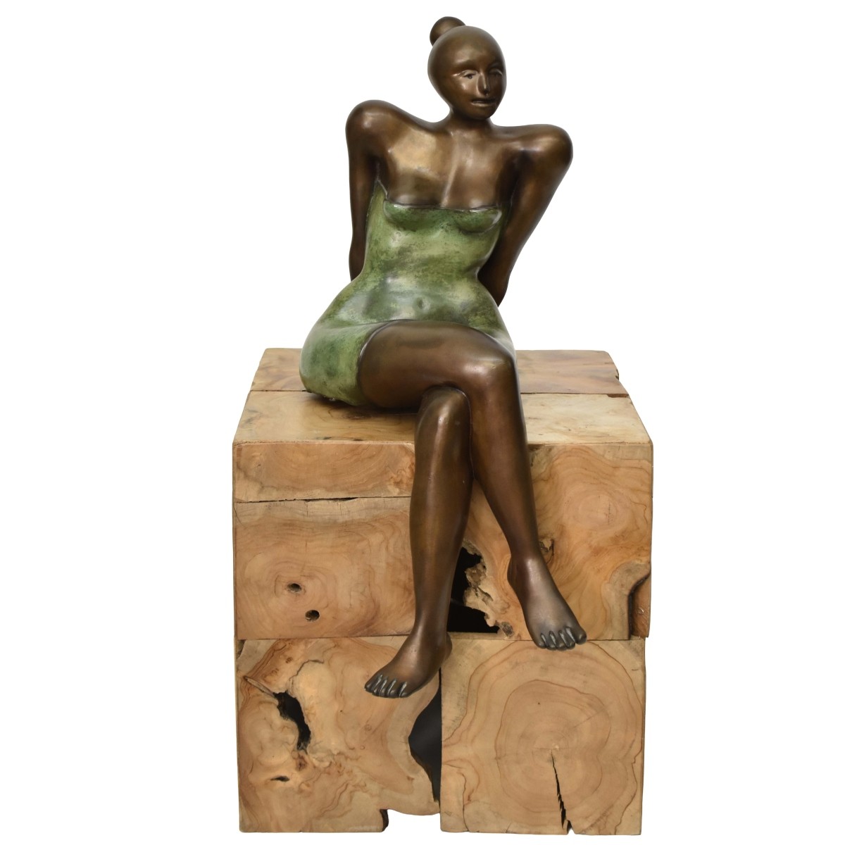 Alejandeo Toro Bronze Sculpture of a Woman