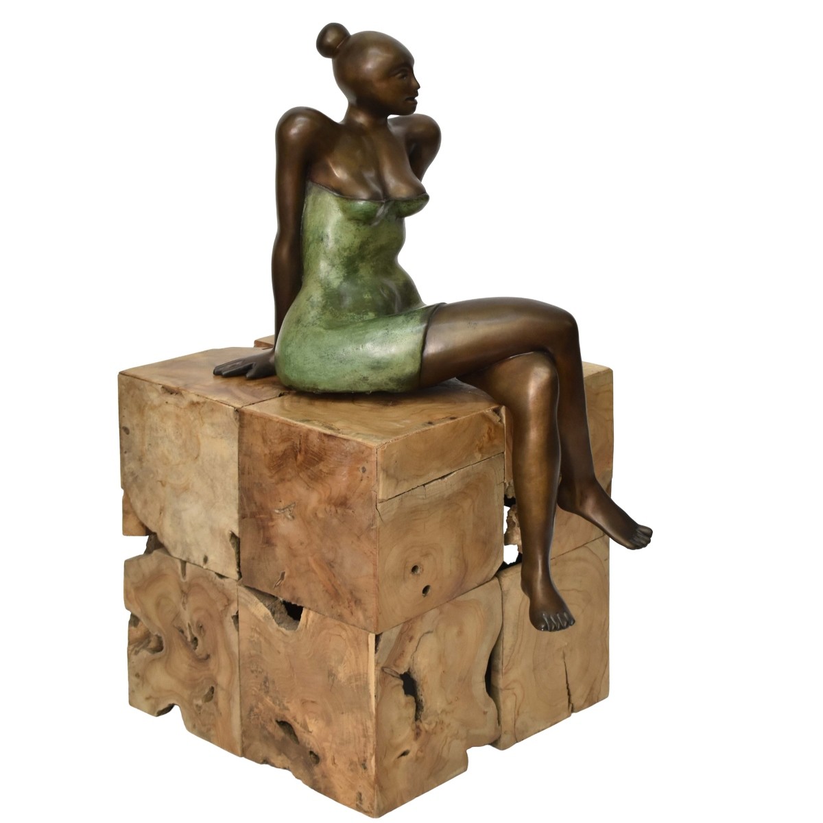 Alejandeo Toro Bronze Sculpture of a Woman