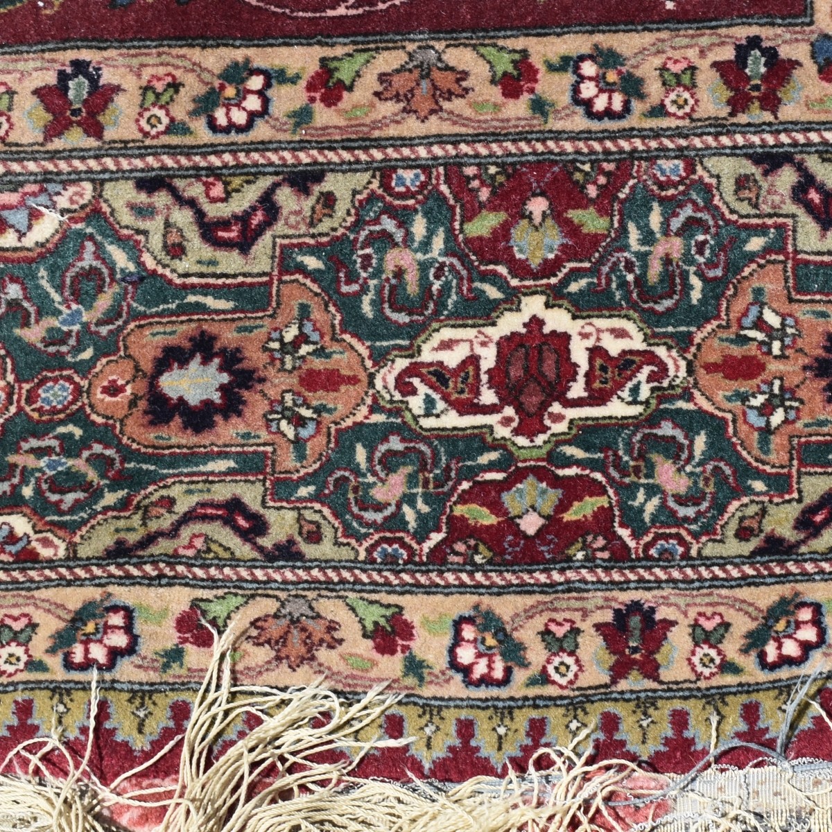Antique Persian Tabriz Wood Rug
