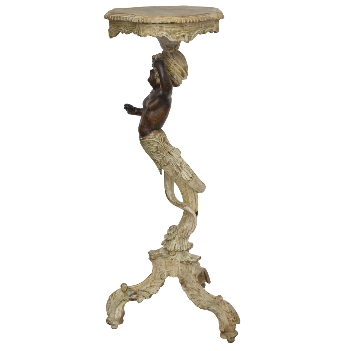 Giltwood Pedestal Blackamoor Stand
