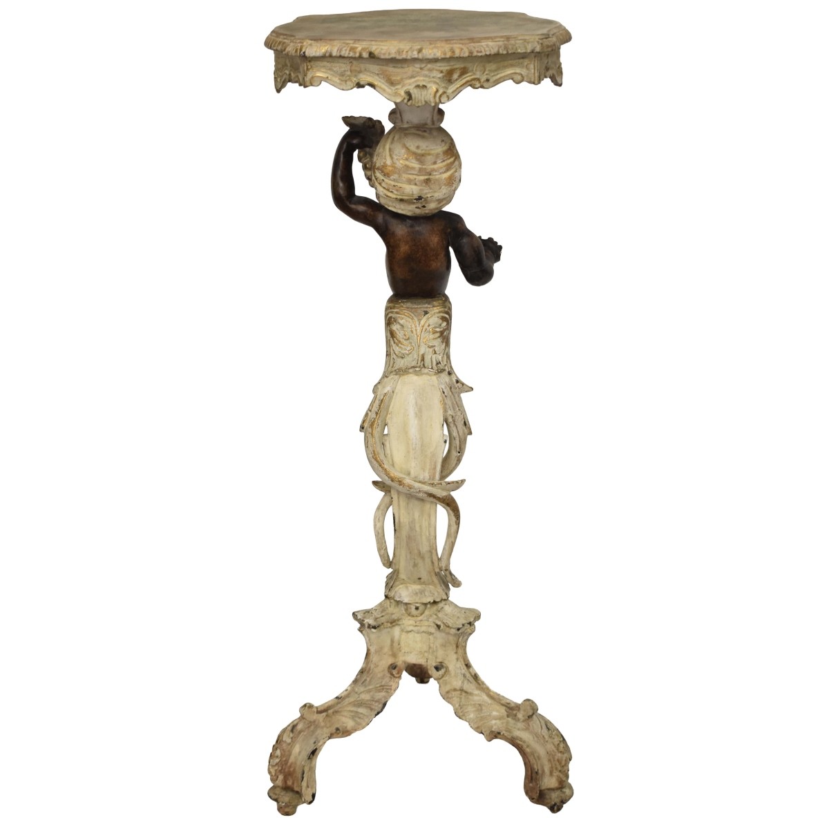Giltwood Pedestal Blackamoor Stand