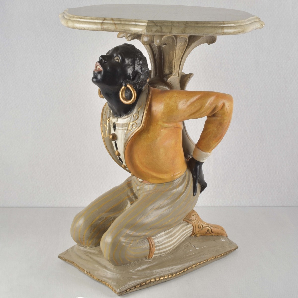 Giltwood Pedestal Blackamoor Stand