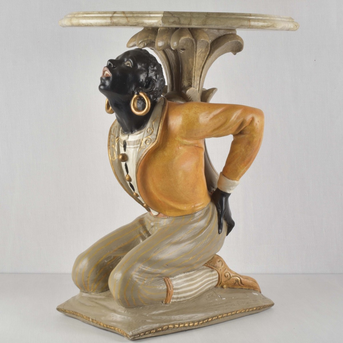 Giltwood Pedestal Blackamoor Stand
