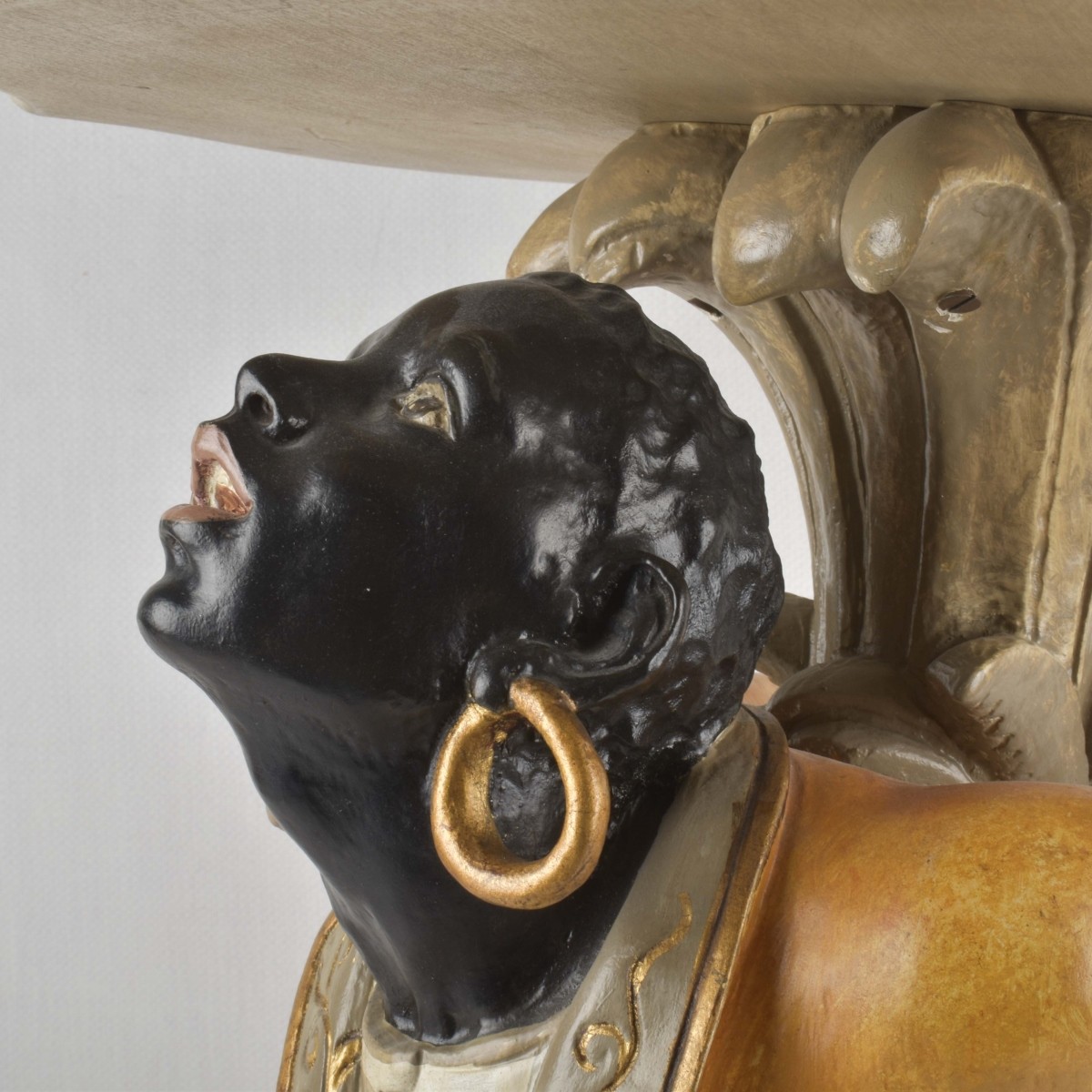 Giltwood Pedestal Blackamoor Stand