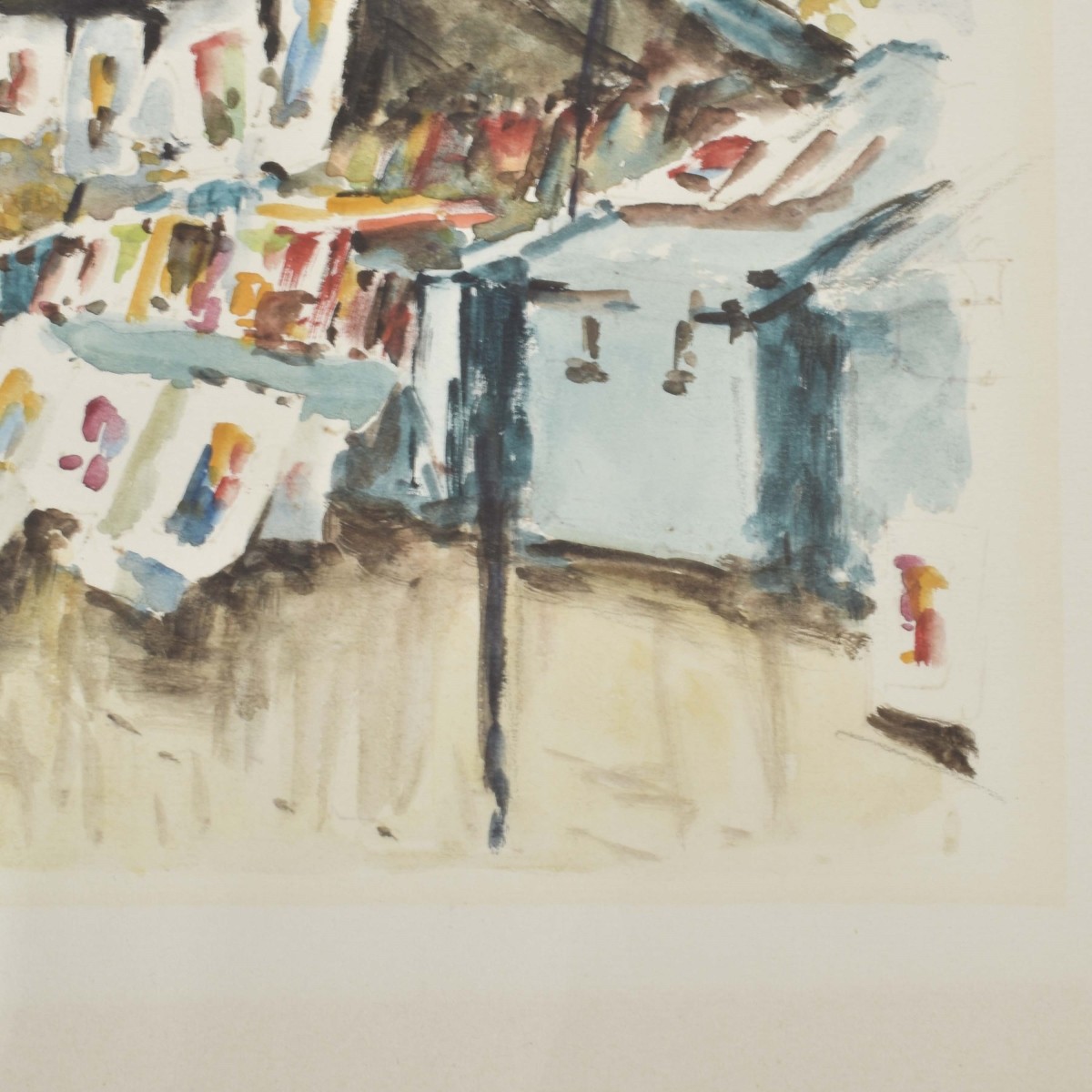 Water Color of a Paris Street Scene
