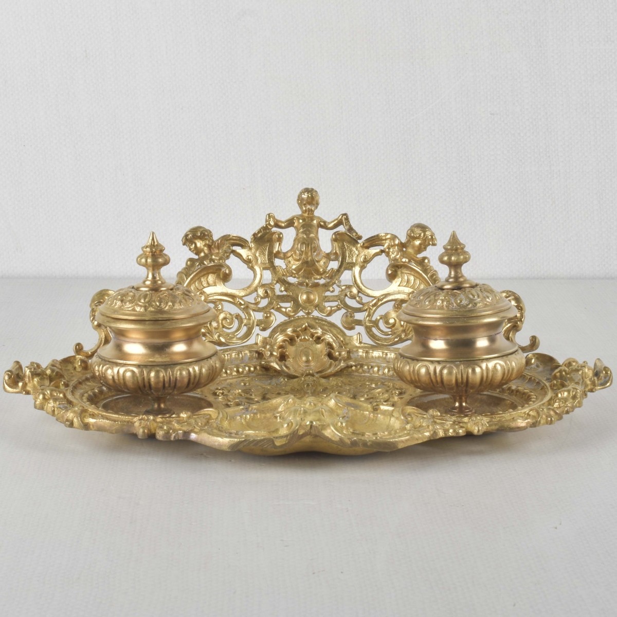 Gilt Bronze Double Ink Well