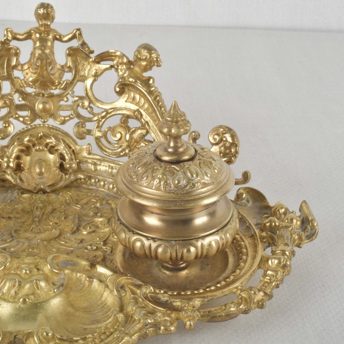 Gilt Bronze Double Ink Well