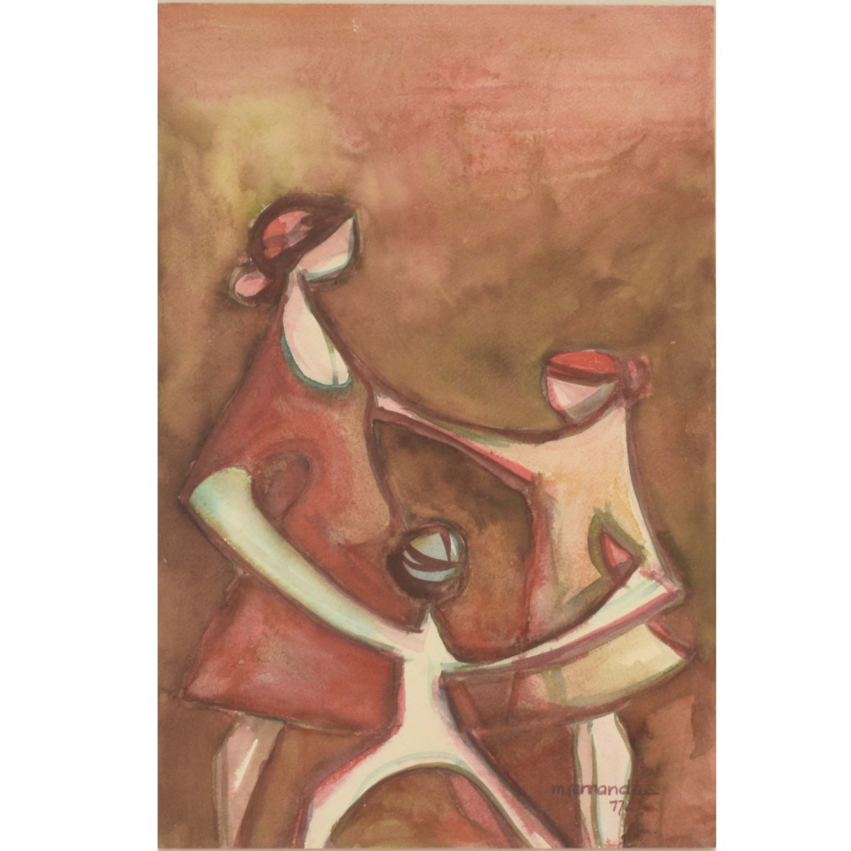 Abstract Figural Watercolor