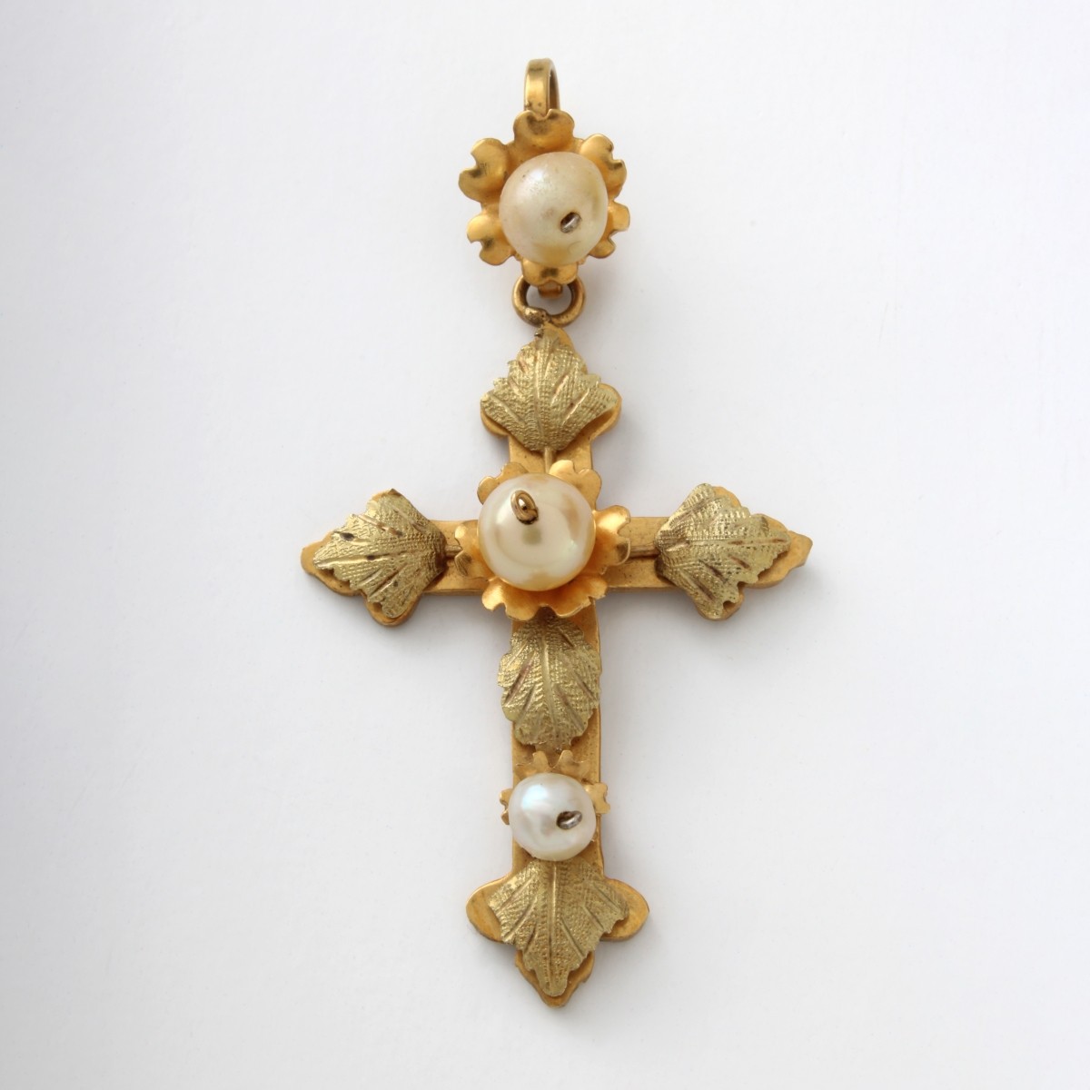 Antique Pearl and 14K Pendant
