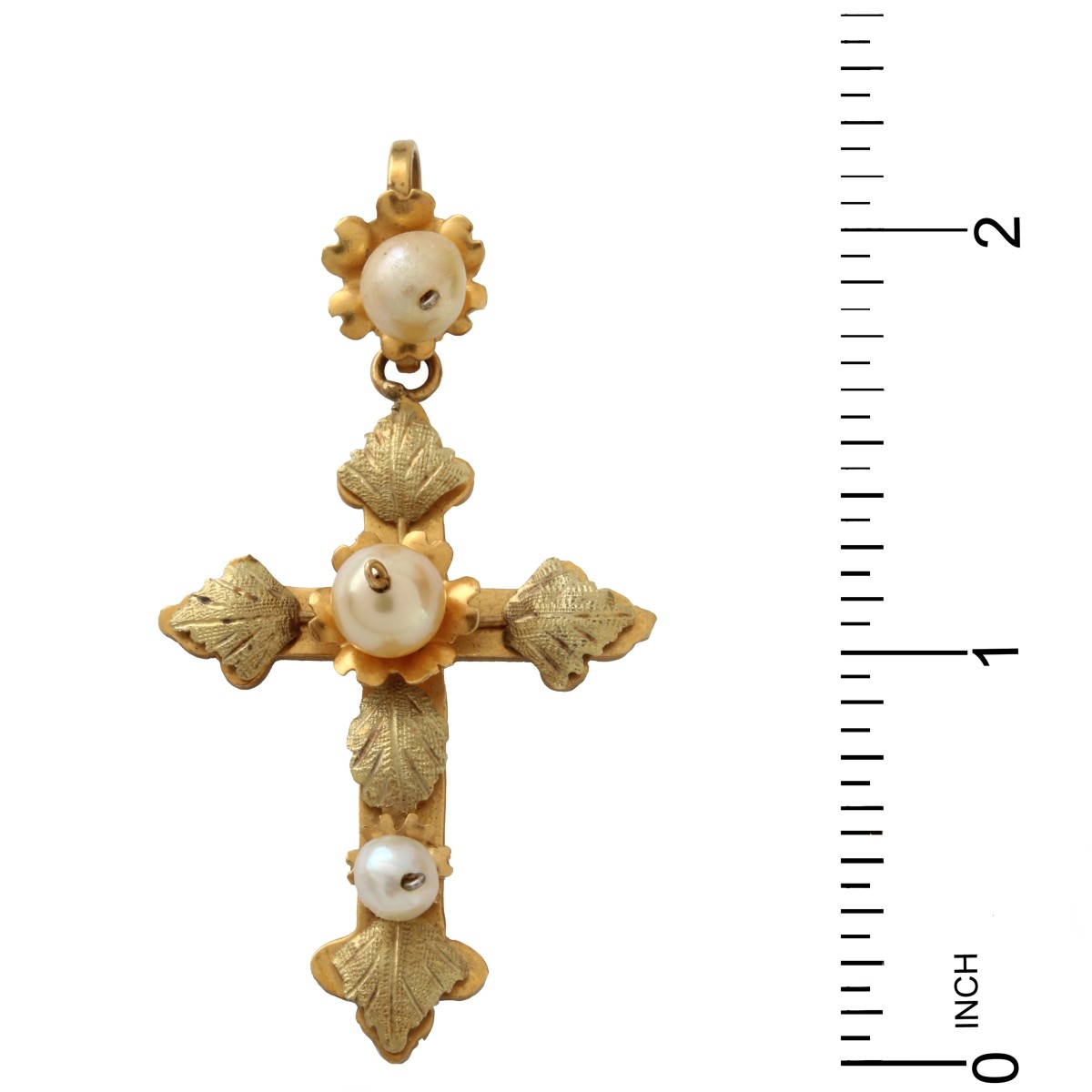 Antique Pearl and 14K Pendant