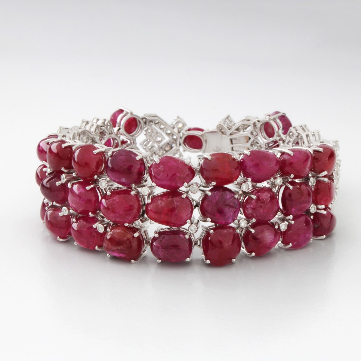 Burma Ruby, Diamond and 18K Bracelet