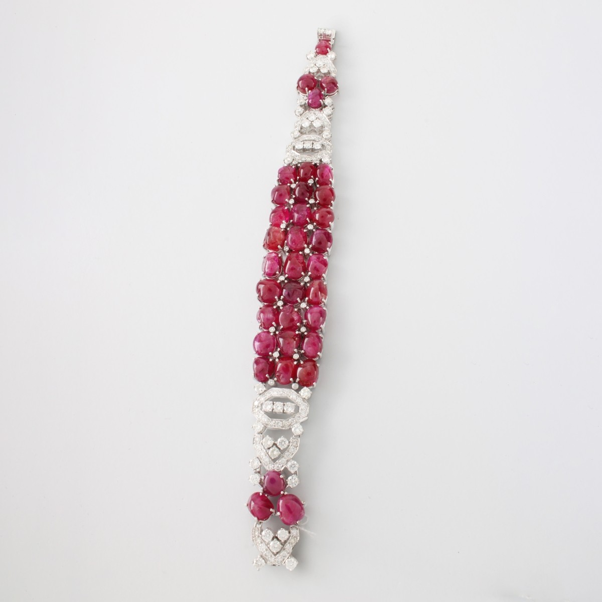 Burma Ruby, Diamond and 18K Bracelet