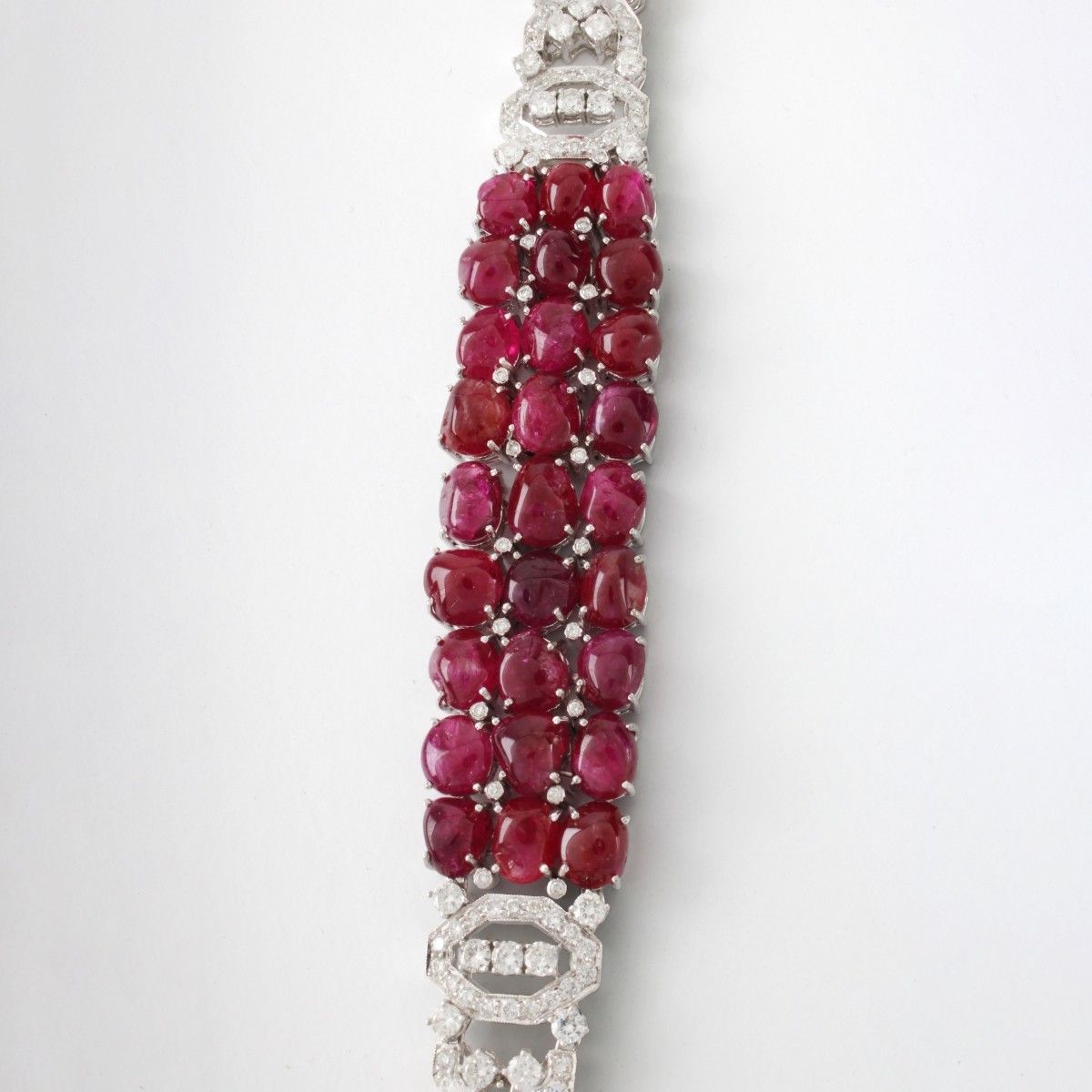 Burma Ruby, Diamond and 18K Bracelet
