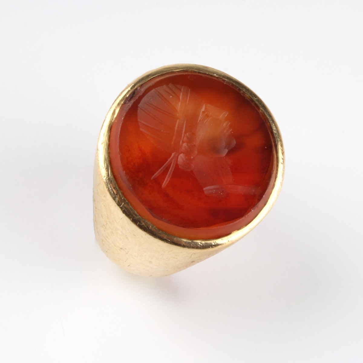 Antique Carnelian and 14K Ring