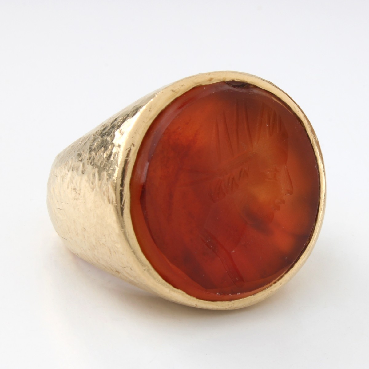 Antique Carnelian and 14K Ring