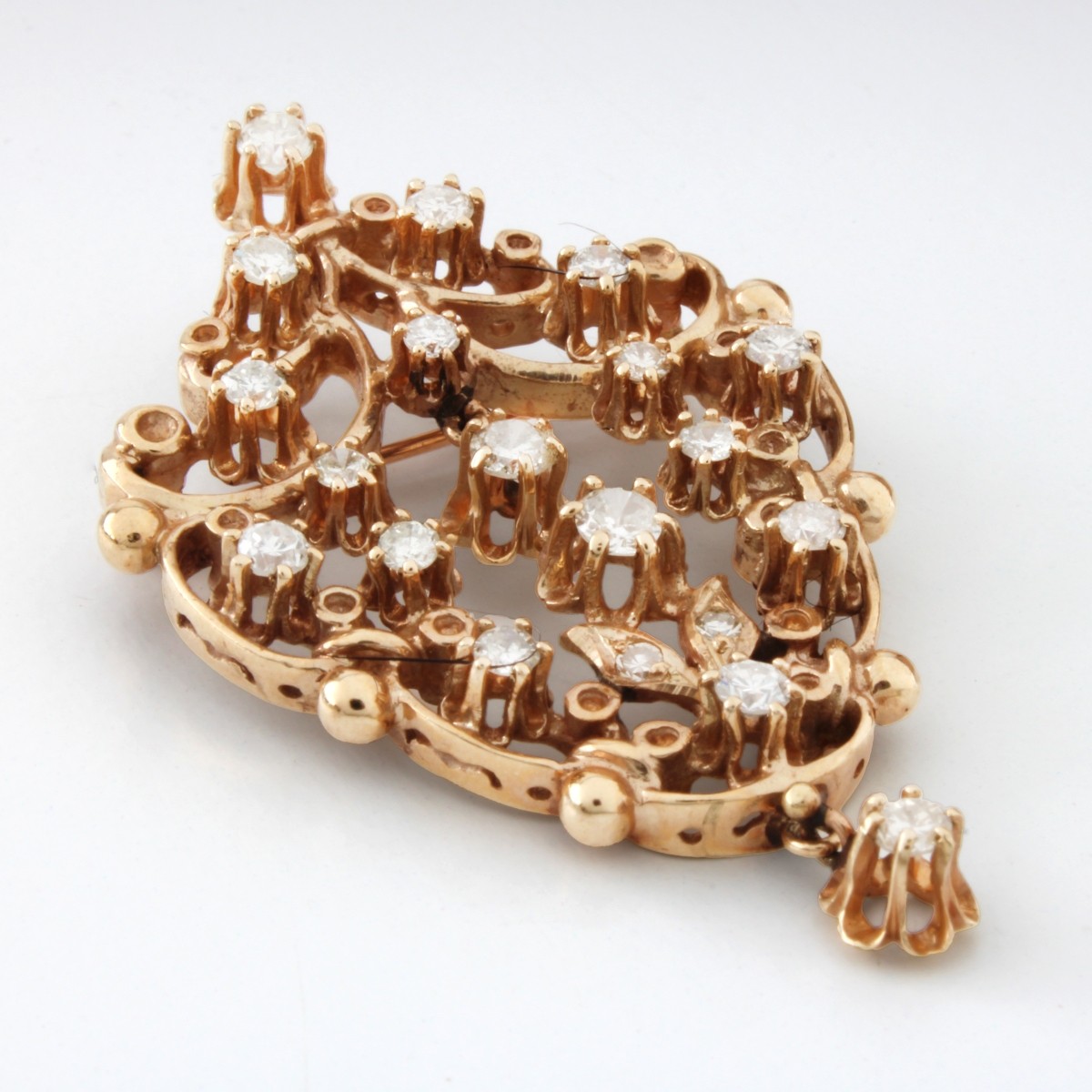 Antique Diamond and 14K Pendant