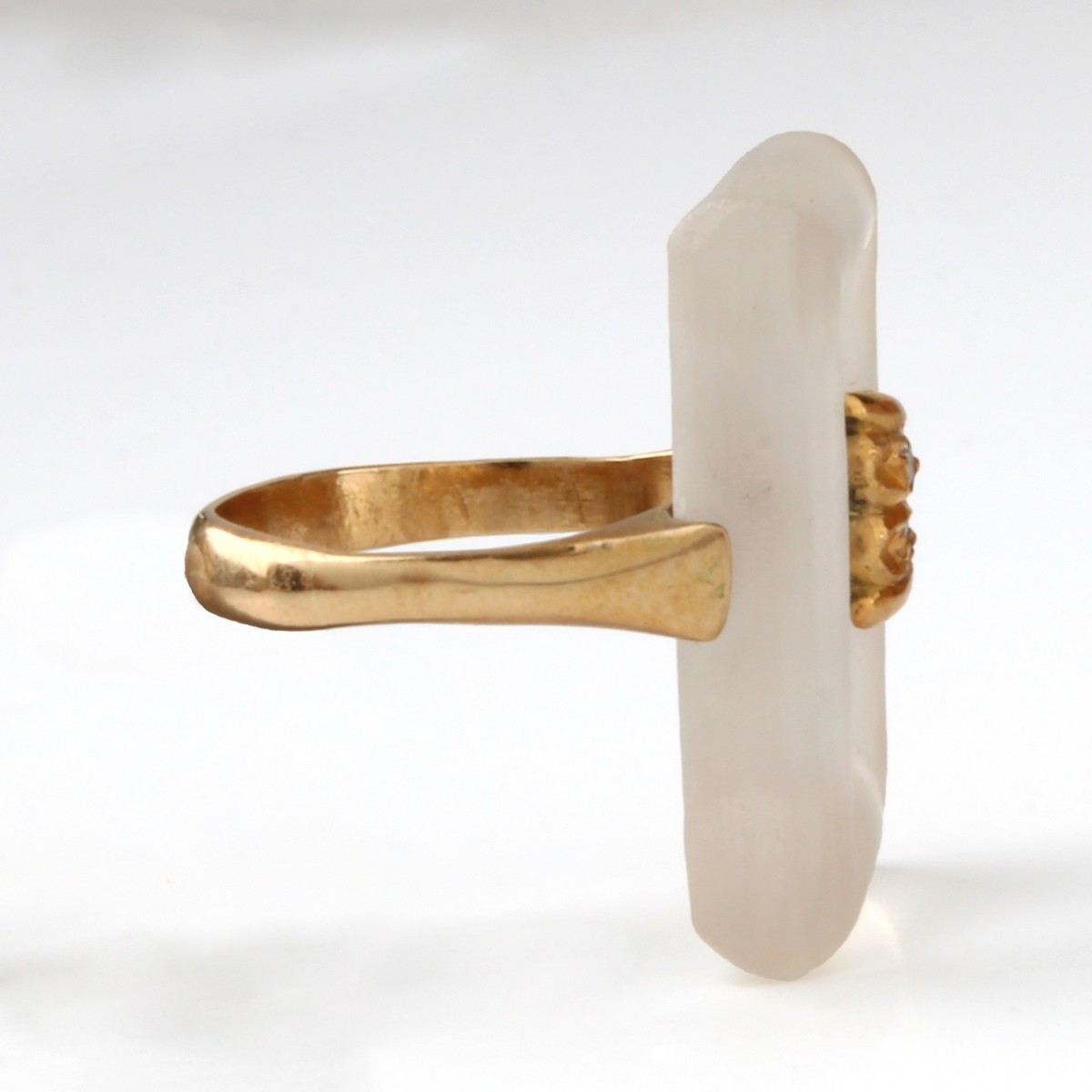 Art Deco Crystal and 18K Ring