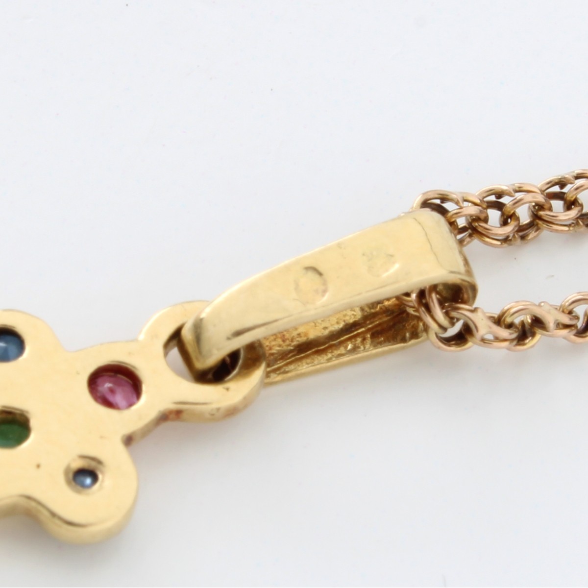 Gemstone and 18K Cross Pendant