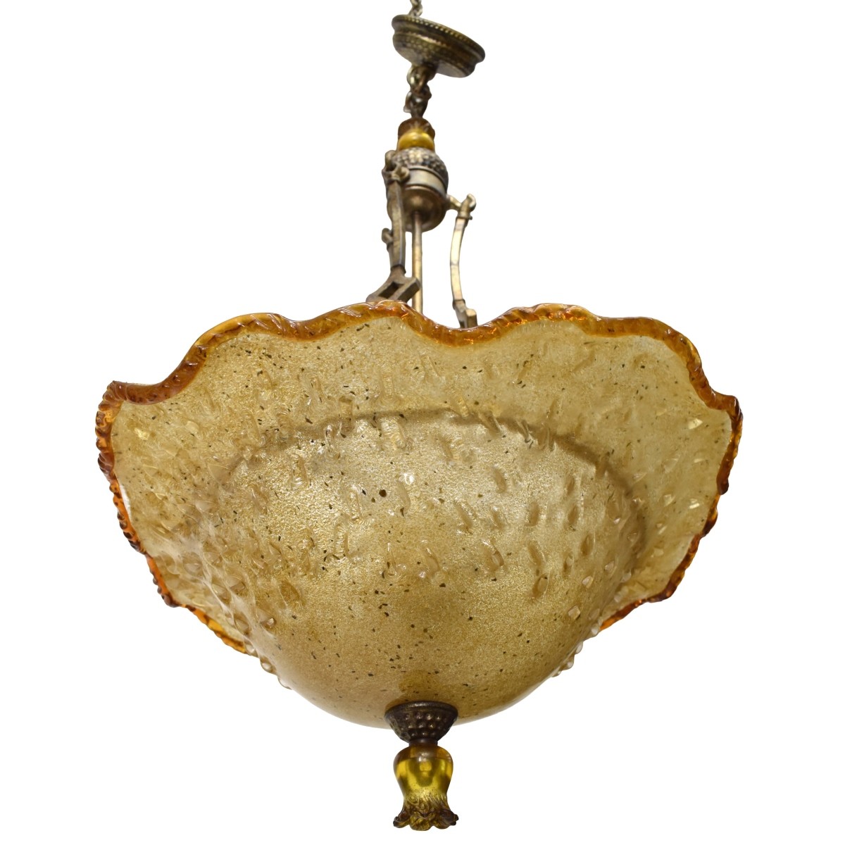 1960's Italian Art Glass Glass Chandelier