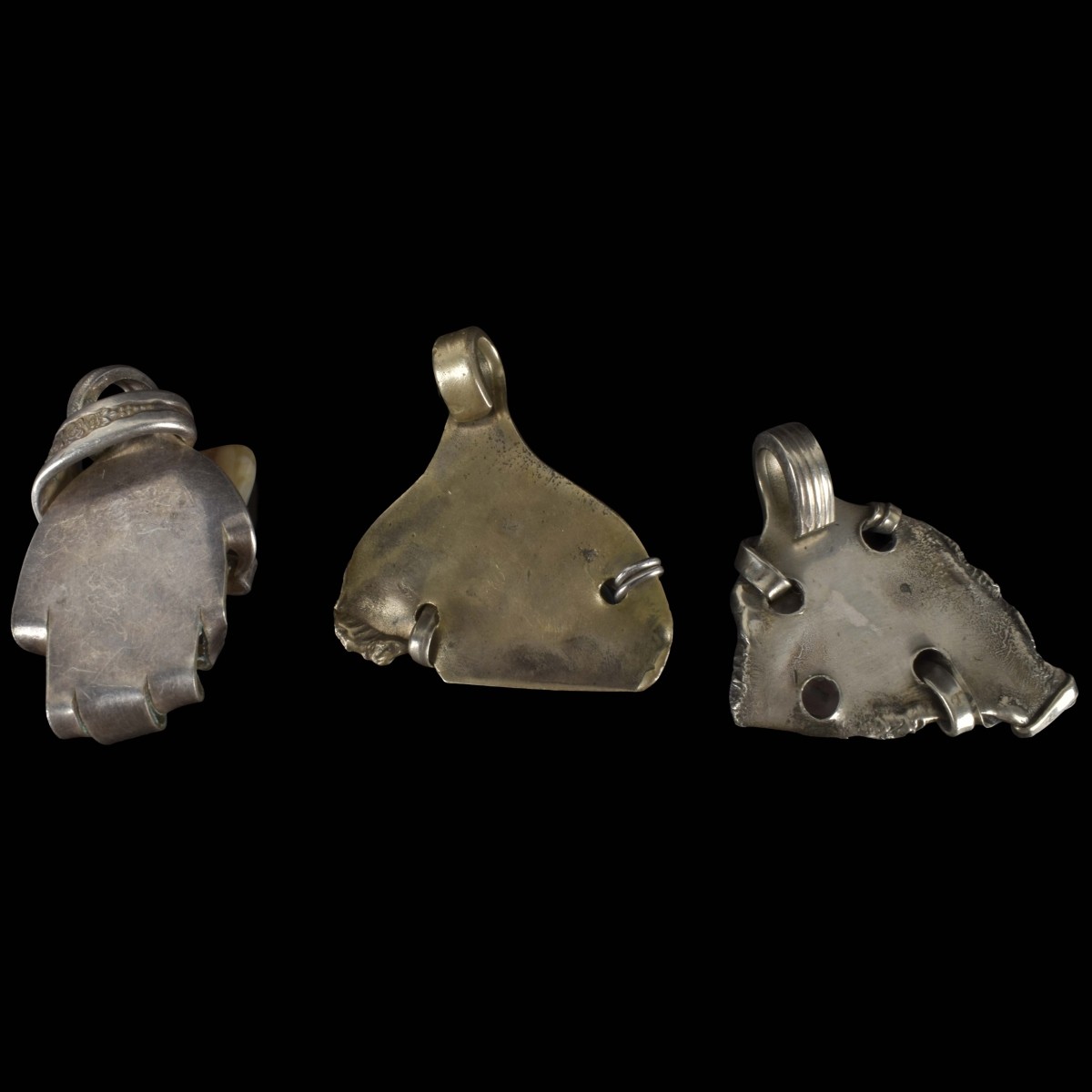 Collection of Silver Plate-Stone Pendants