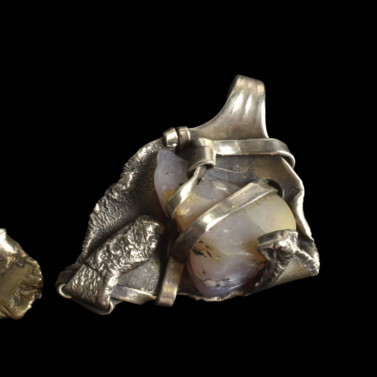 Collection of Silver Plate-Stone Pendants