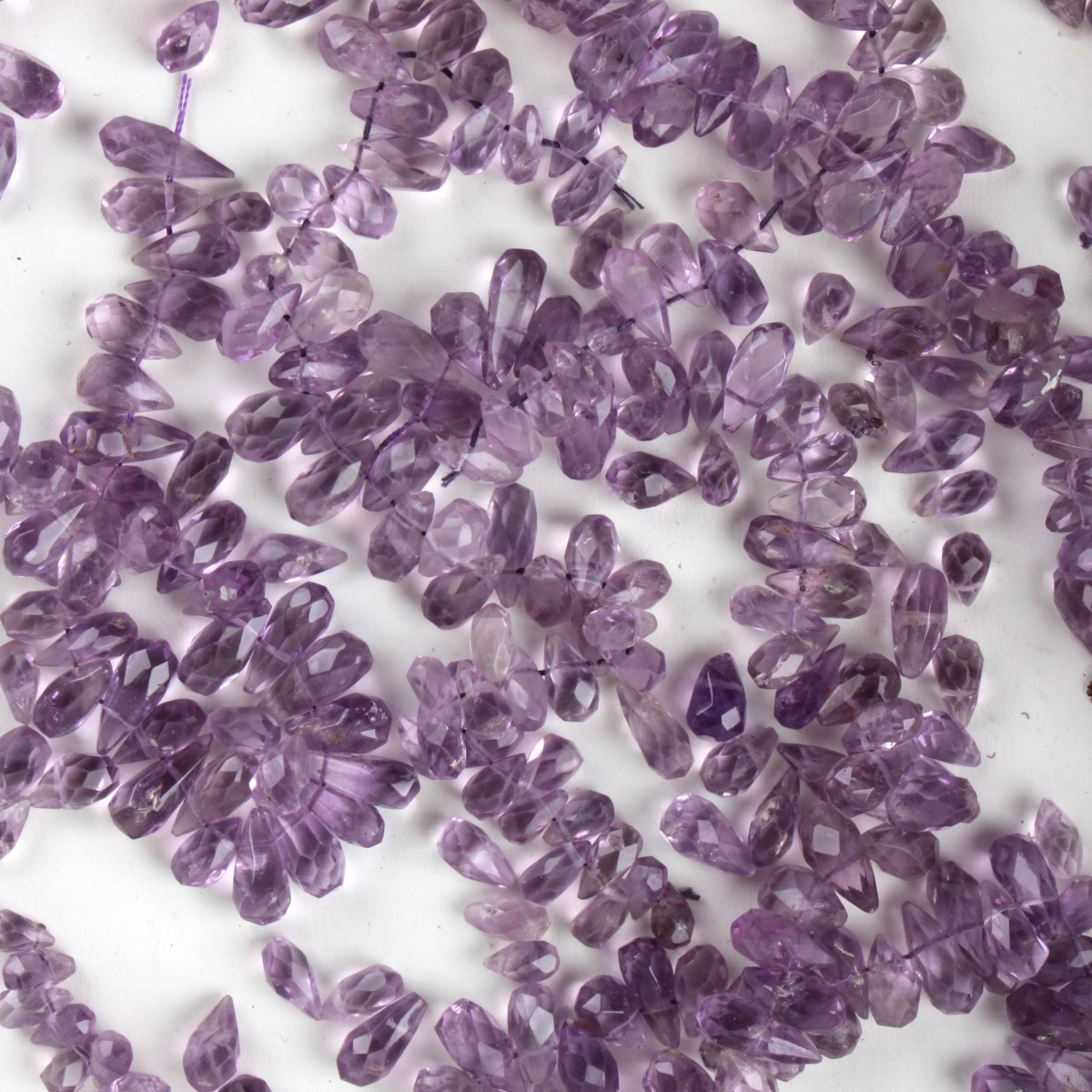 Briolette Cut Amethysts