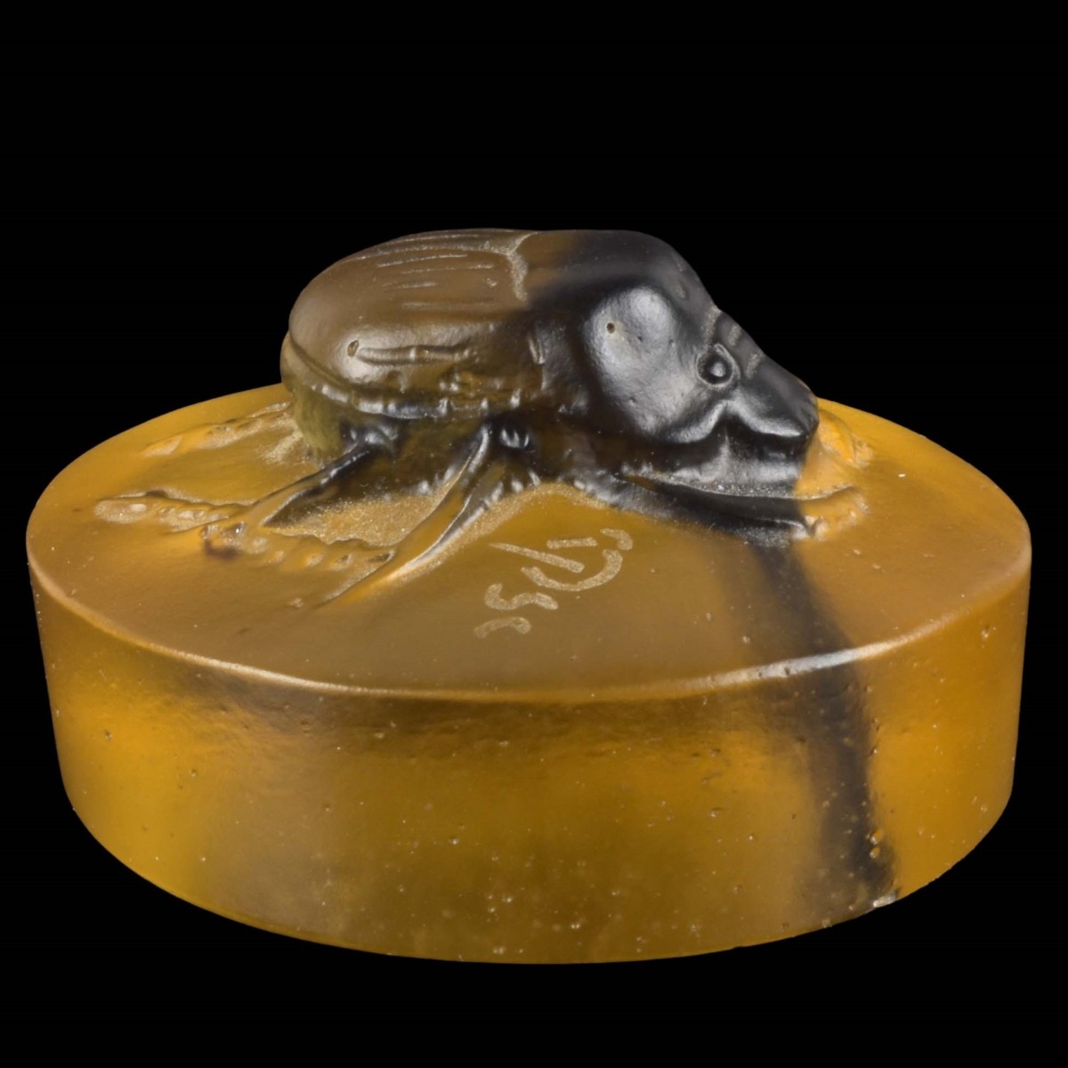Amalric Water Pate de Verre Scarab
