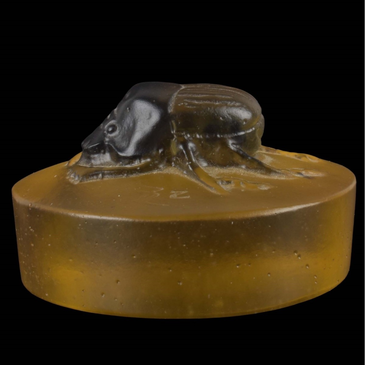 Amalric Water Pate de Verre Scarab