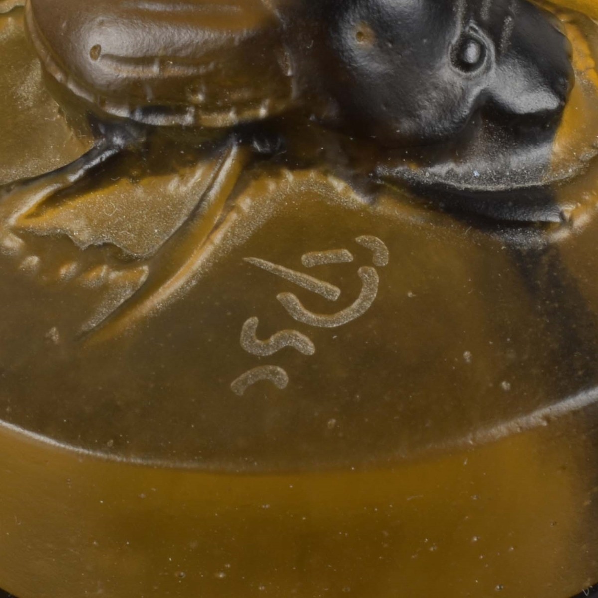 Amalric Water Pate de Verre Scarab