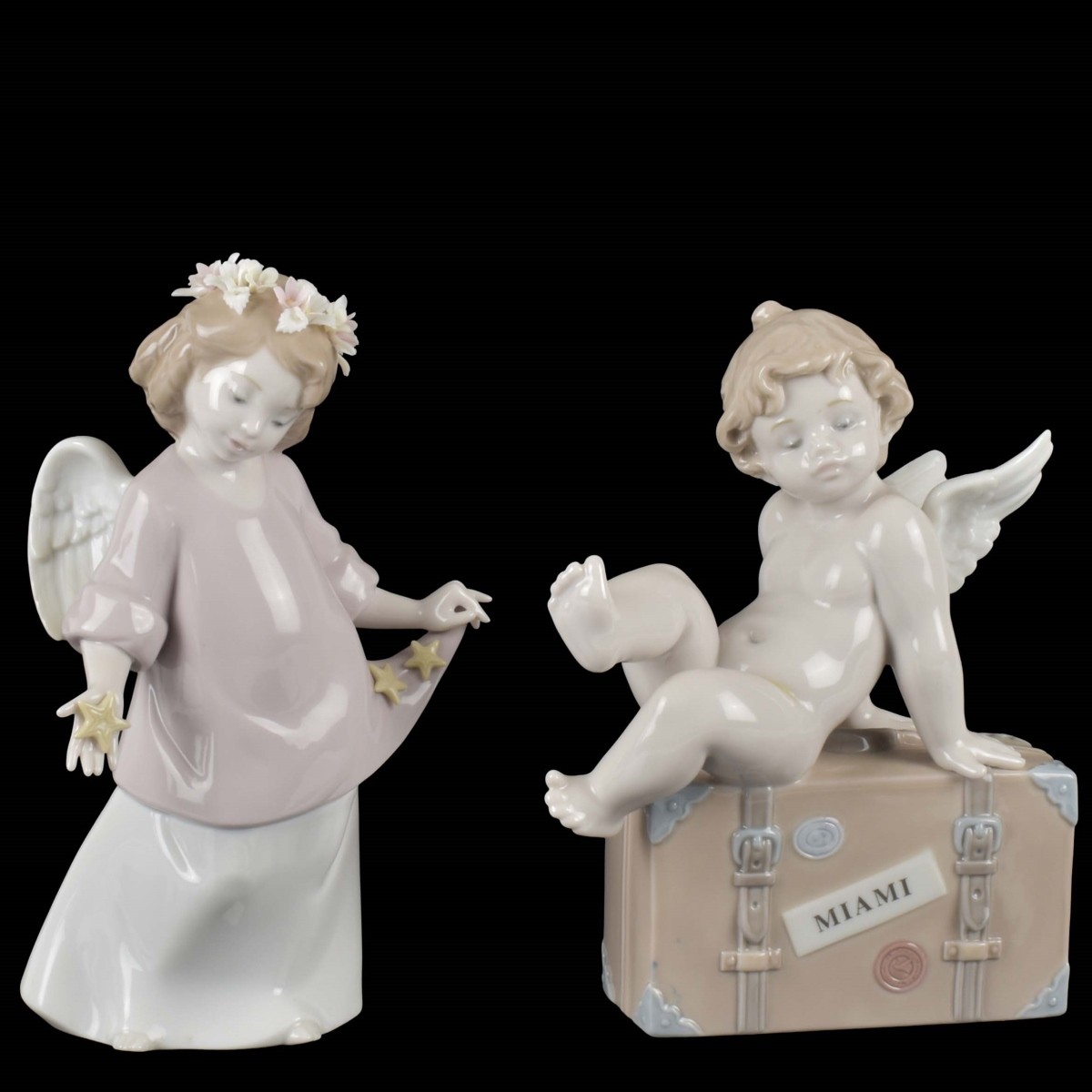 Lladro Porcelain Angel Figures