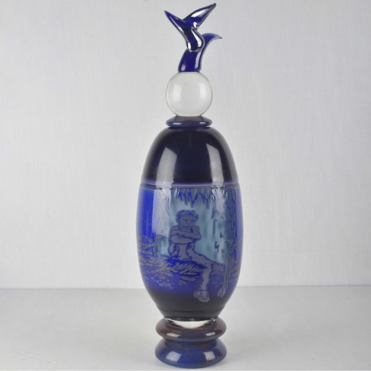 Large Art Glass Bottle