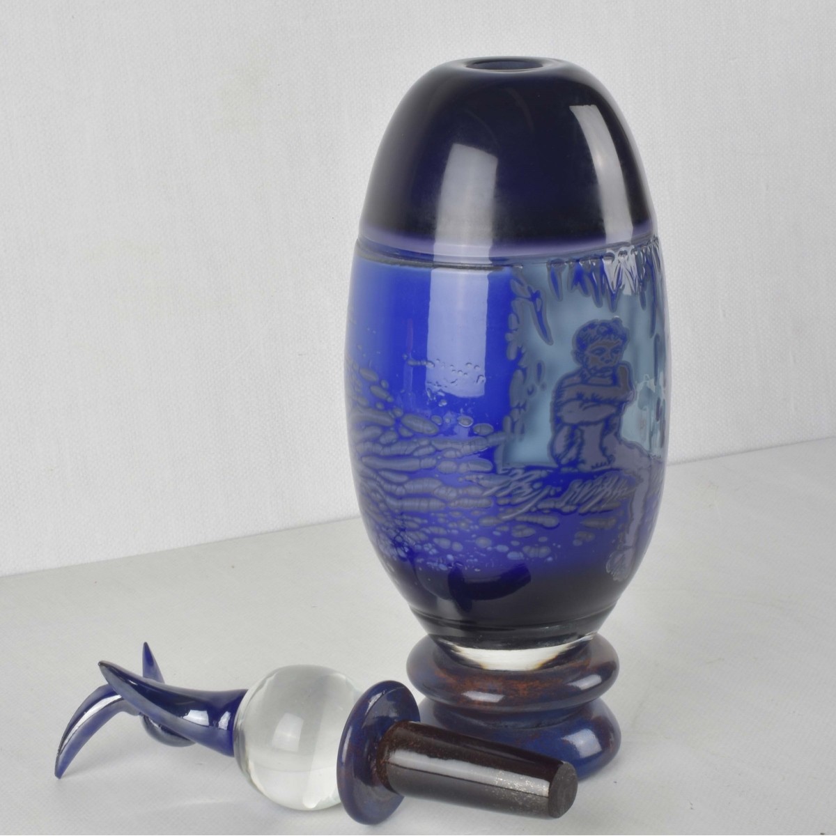 Large Art Glass Bottle