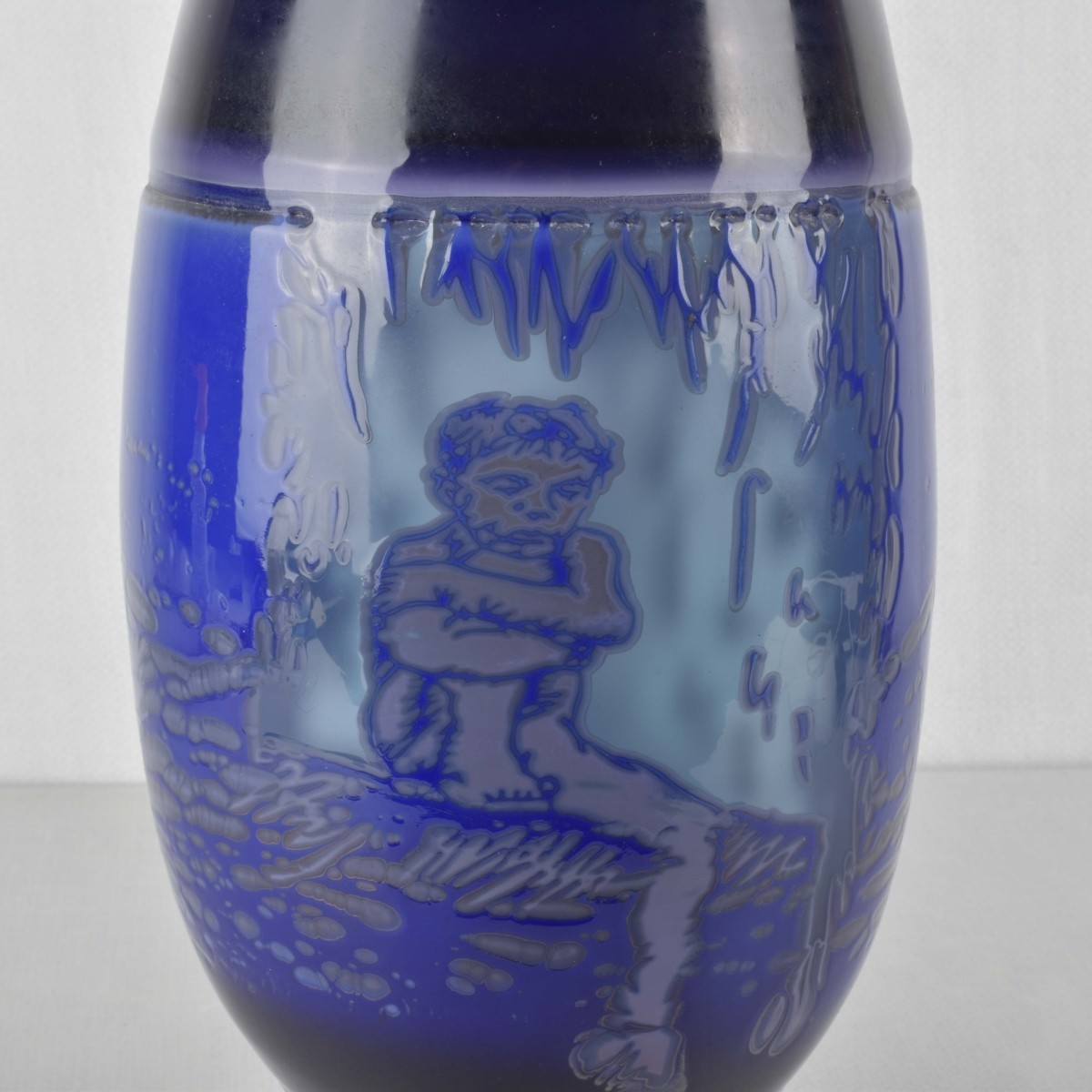 Large Art Glass Bottle