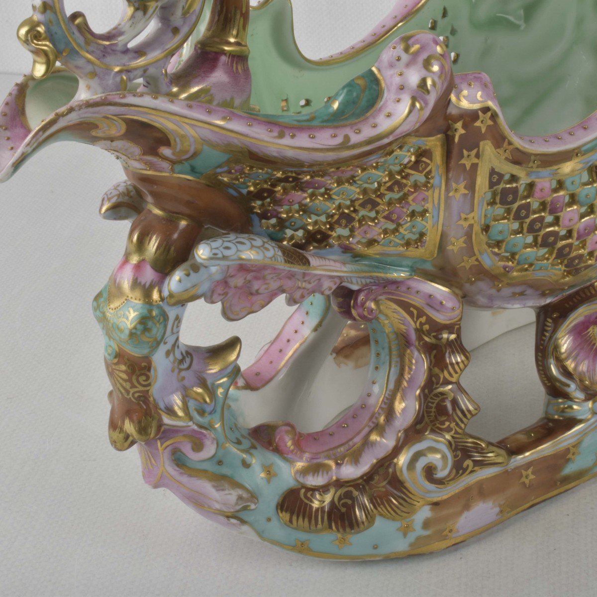 Hand Painted Porcelain Reticulated Bowl