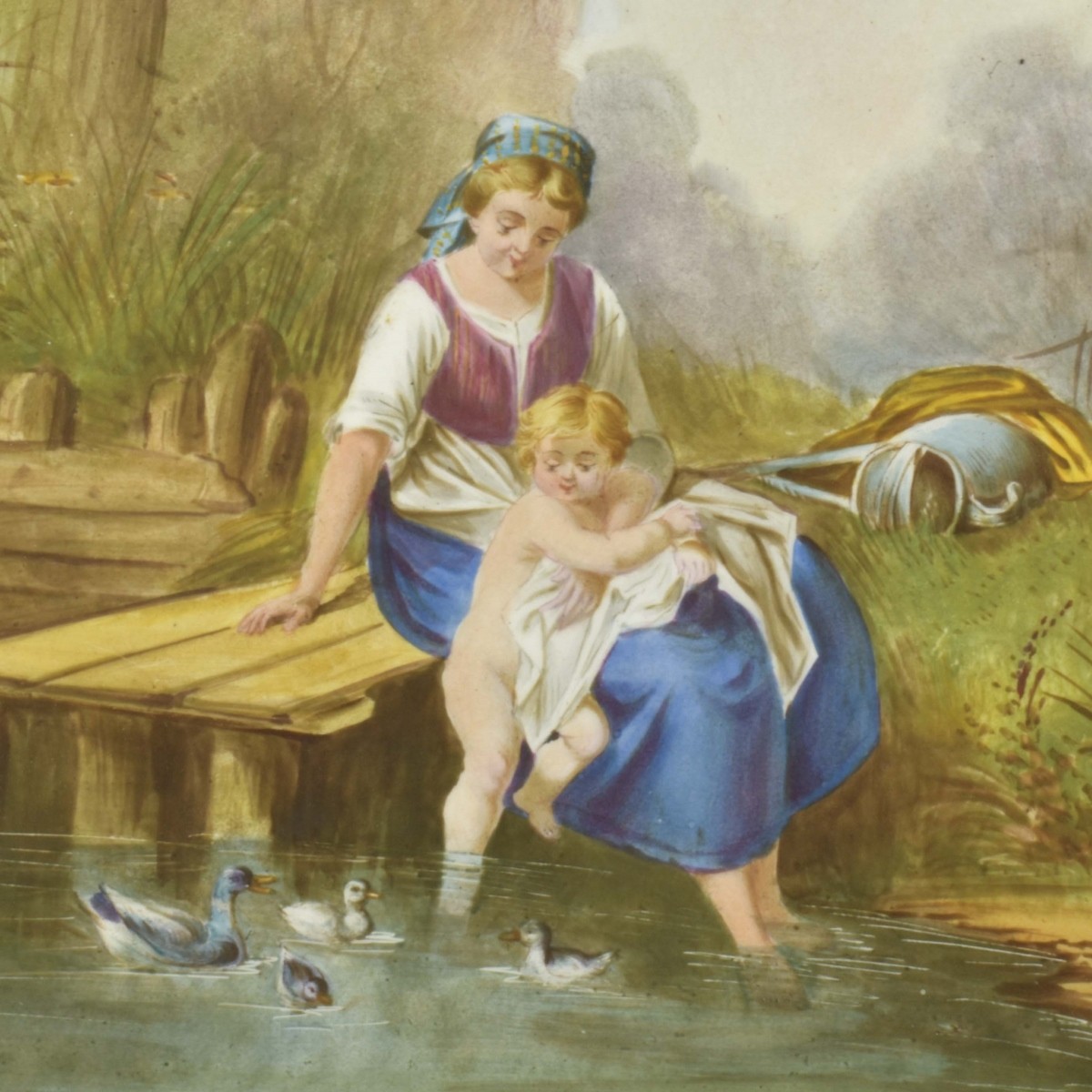 Vintage Oil on Board of a Pastoral Scene