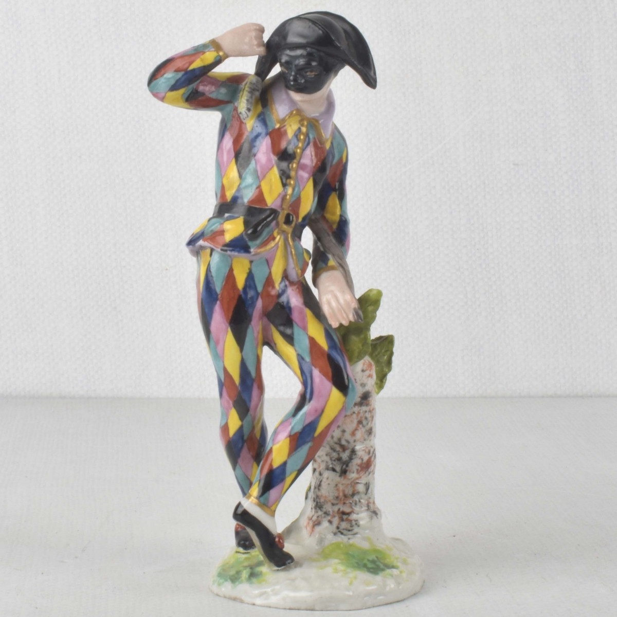 19th Century Figurine of a Masked Harlequin