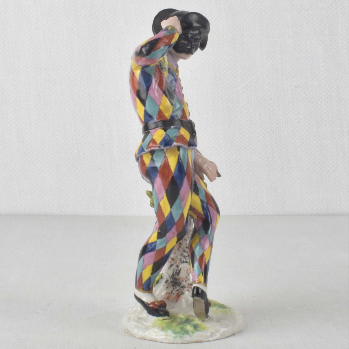 19th Century Figurine of a Masked Harlequin
