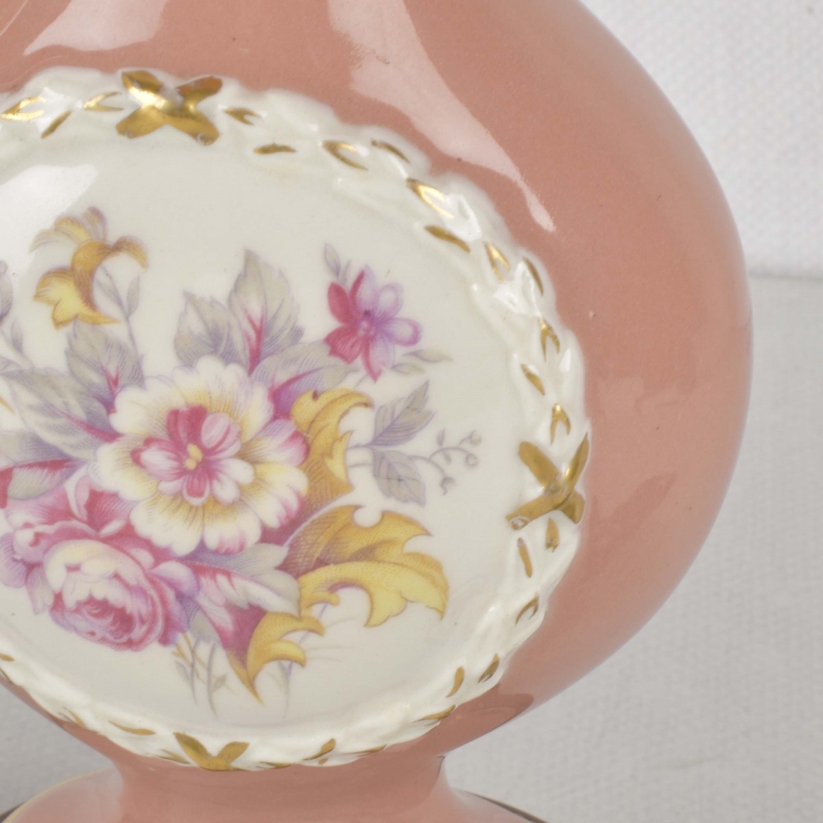 Vintage Pair Porcelain Boudoir Lamps