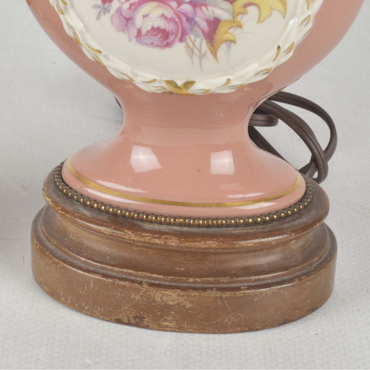 Vintage Pair Porcelain Boudoir Lamps