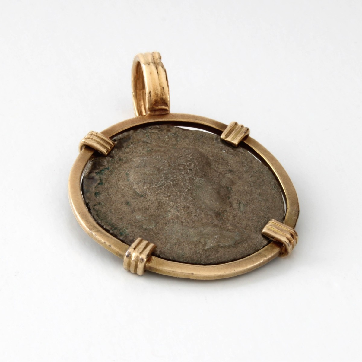 Roman Coin and 14K Pendant