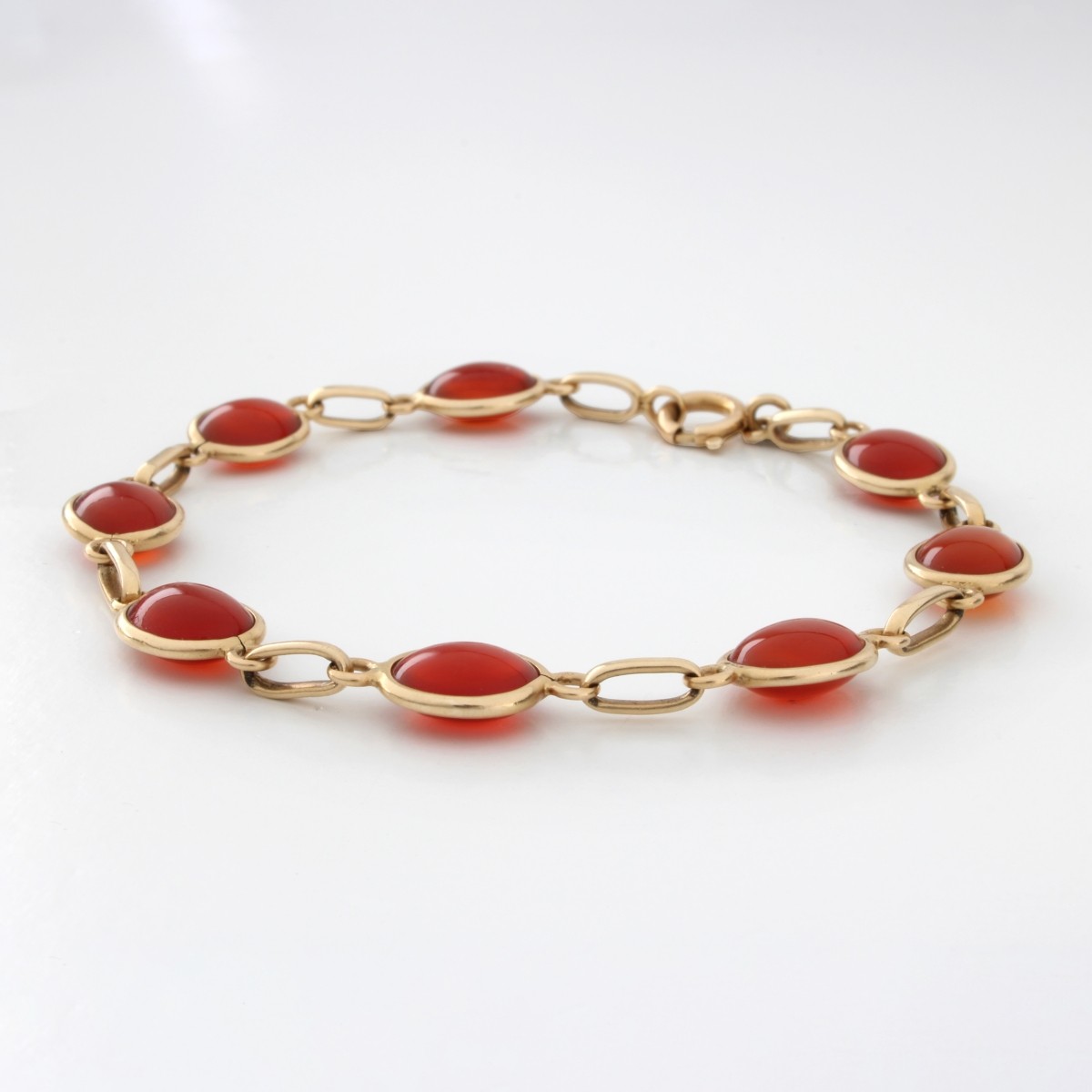 Carnelian and 14K Bracelet