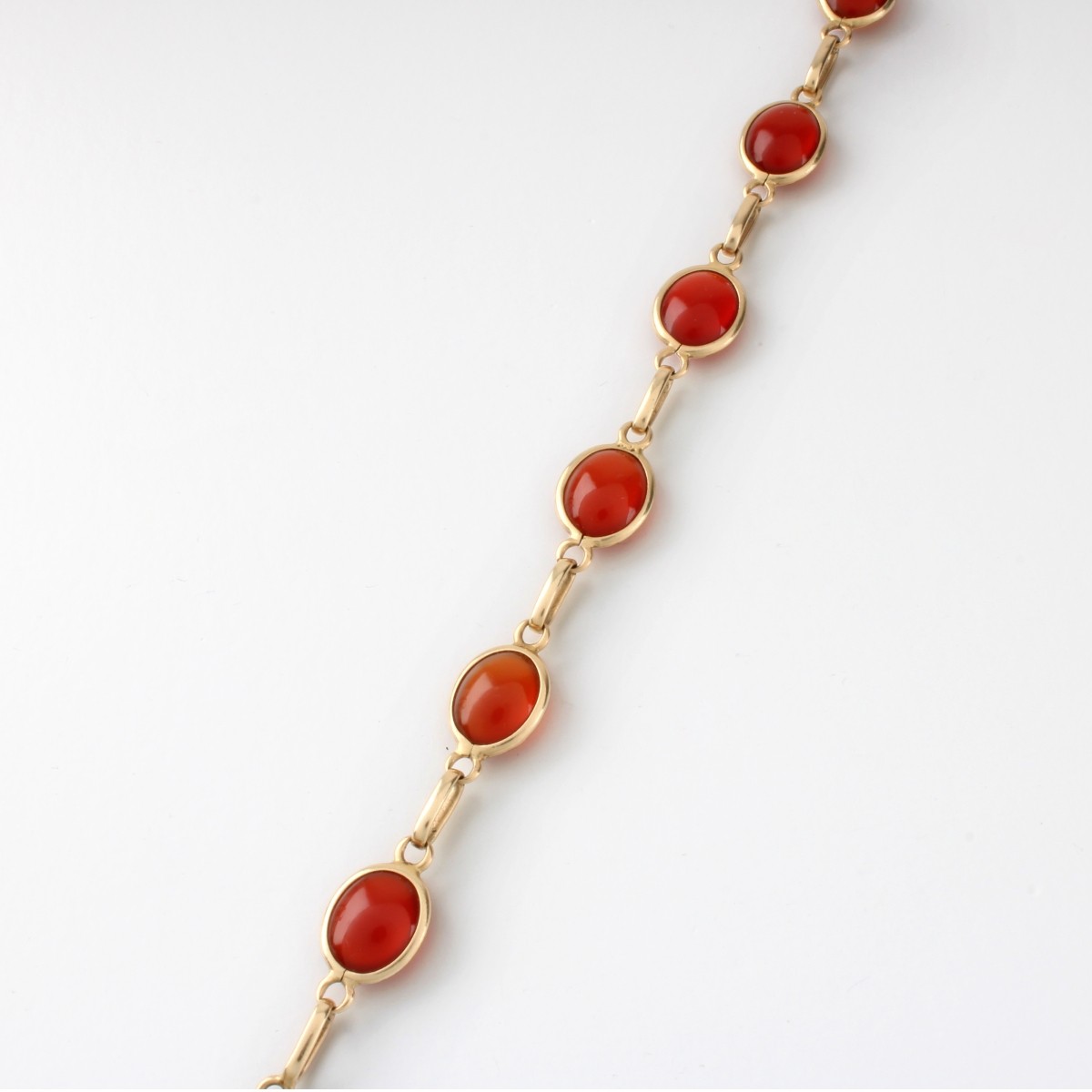 Carnelian and 14K Bracelet