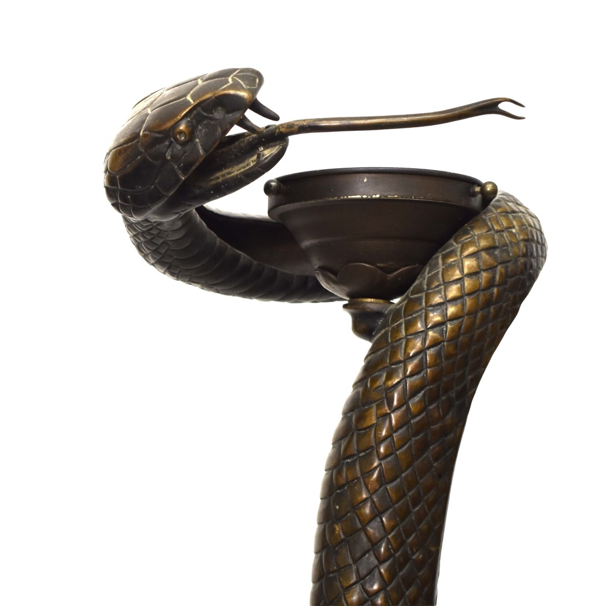 Edgar Brandt Style Bronze Snake Floor Lamp