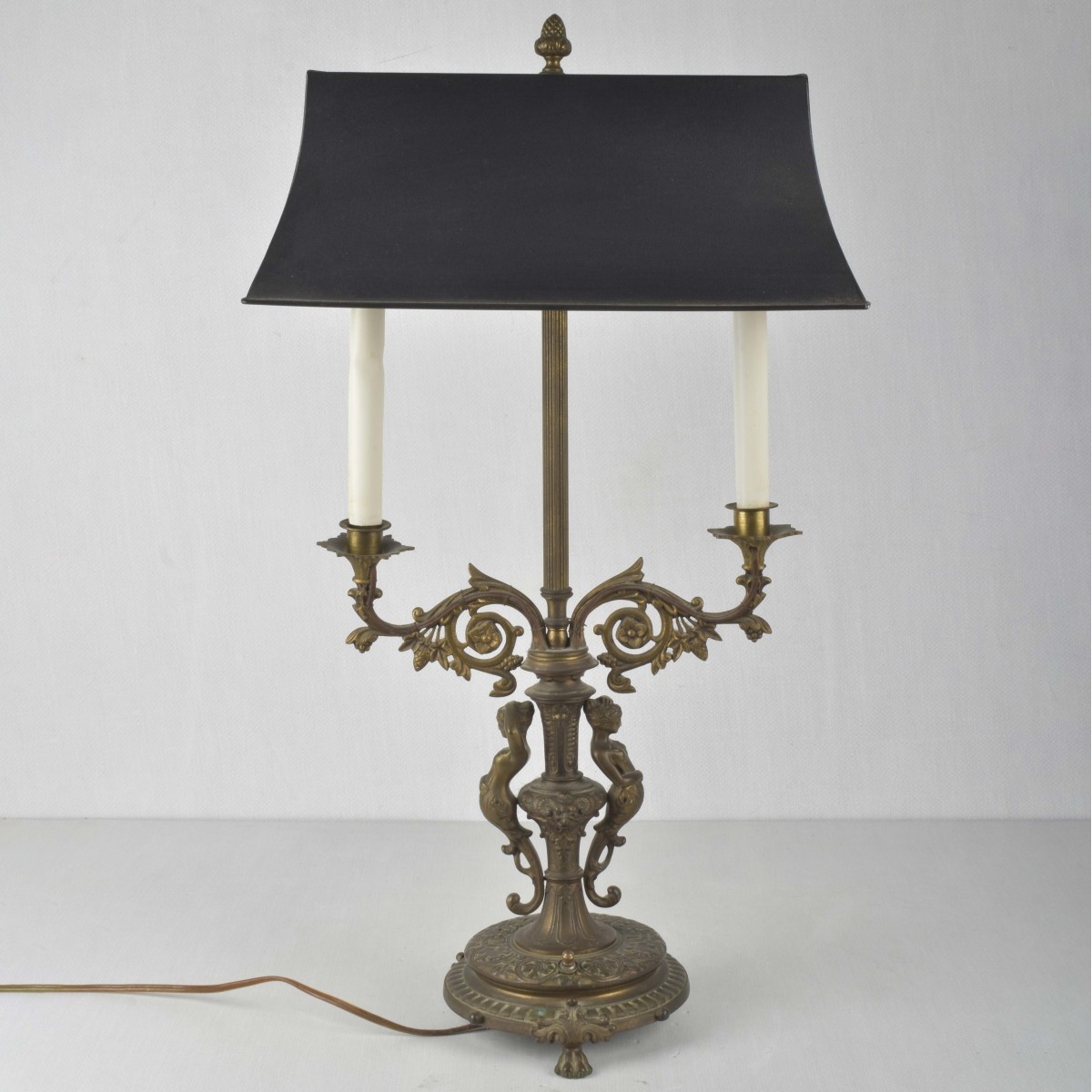 Vintage French Figural Bouillotte Lamp
