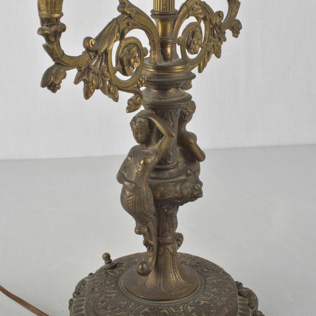 Vintage French Figural Bouillotte Lamp
