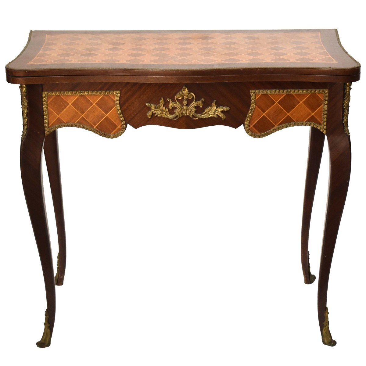 Vintage Marquetry Game Table