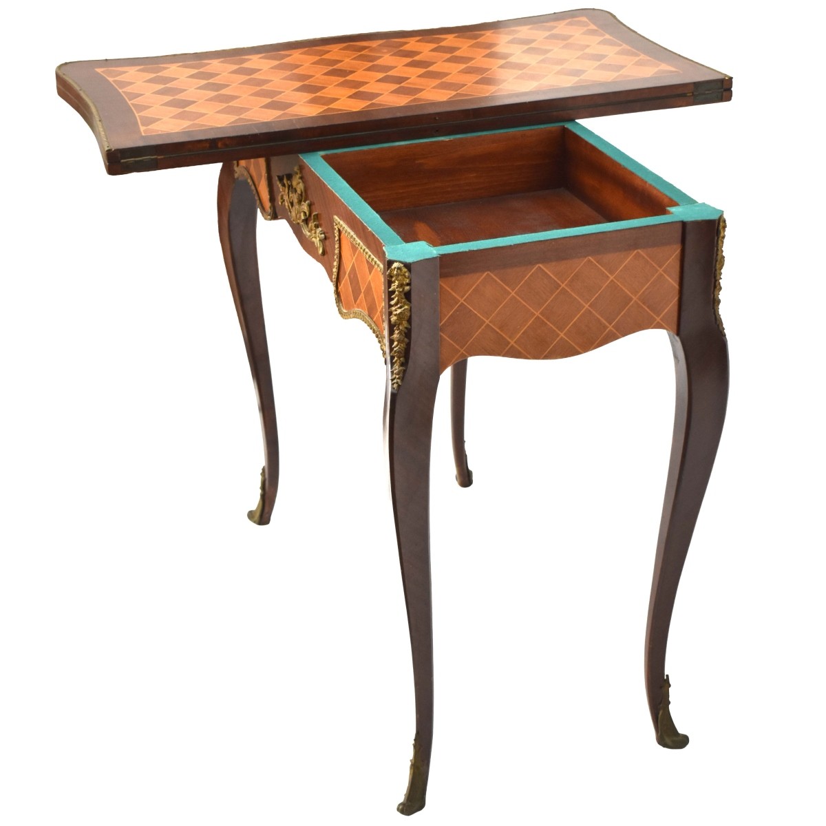 Vintage Marquetry Game Table